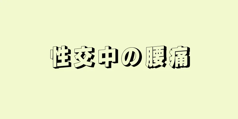 性交中の腰痛