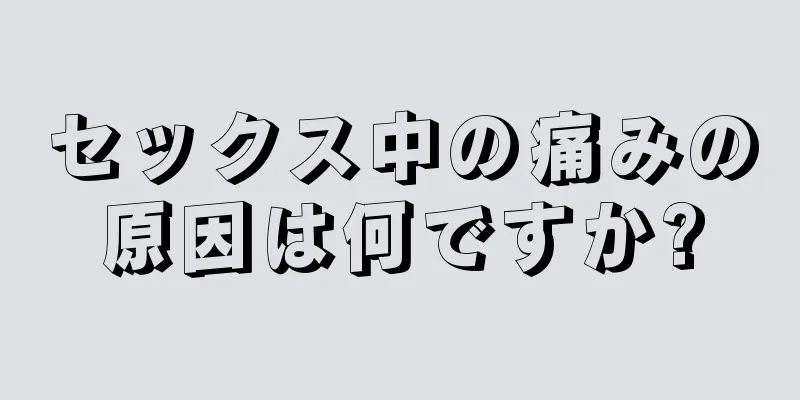 セックス中の痛みの原因は何ですか?
