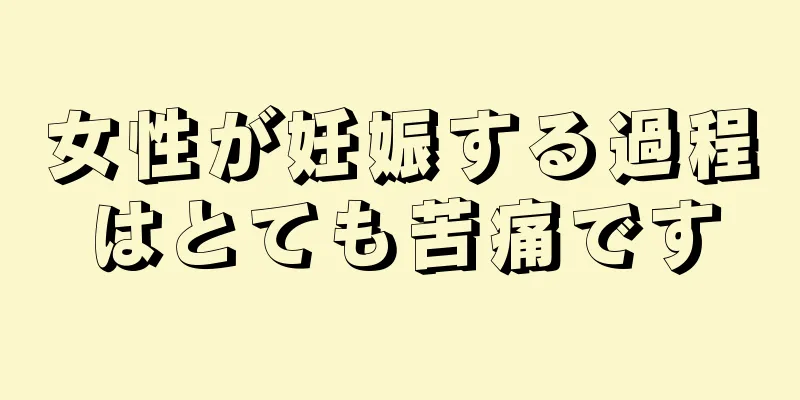 女性が妊娠する過程はとても苦痛です