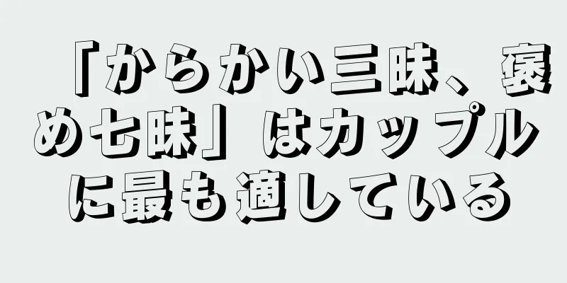 「からかい三昧、褒め七昧」はカップルに最も適している