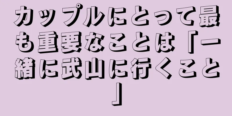 カップルにとって最も重要なことは「一緒に武山に行くこと」