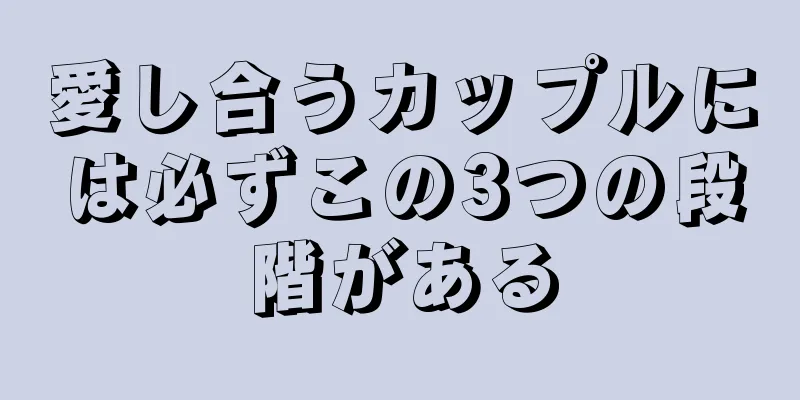 愛し合うカップルには必ずこの3つの段階がある