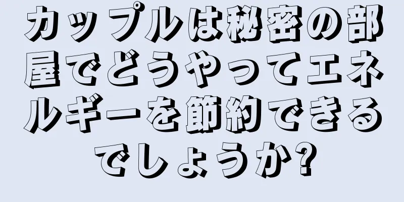 カップルは秘密の部屋でどうやってエネルギーを節約できるでしょうか?
