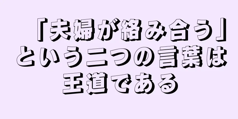 「夫婦が絡み合う」という二つの言葉は王道である