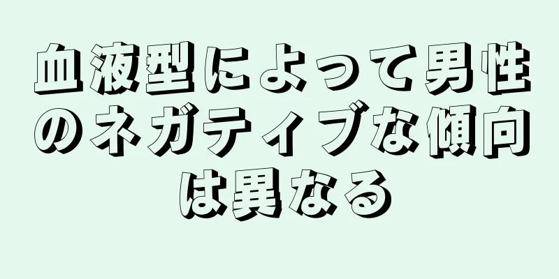 血液型によって男性のネガティブな傾向は異なる