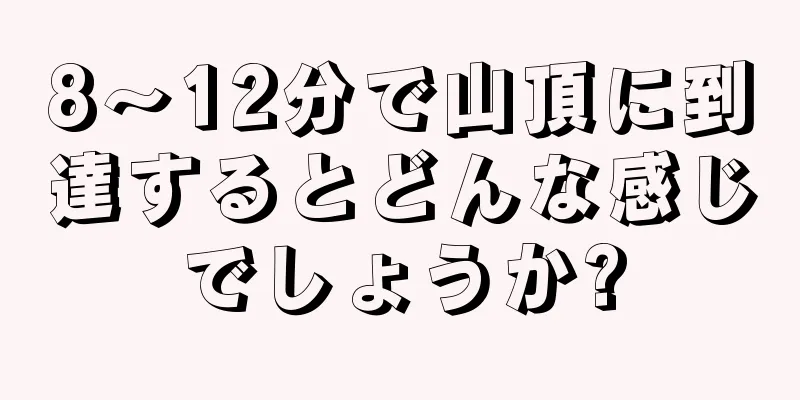 8〜12分で山頂に到達するとどんな感じでしょうか?