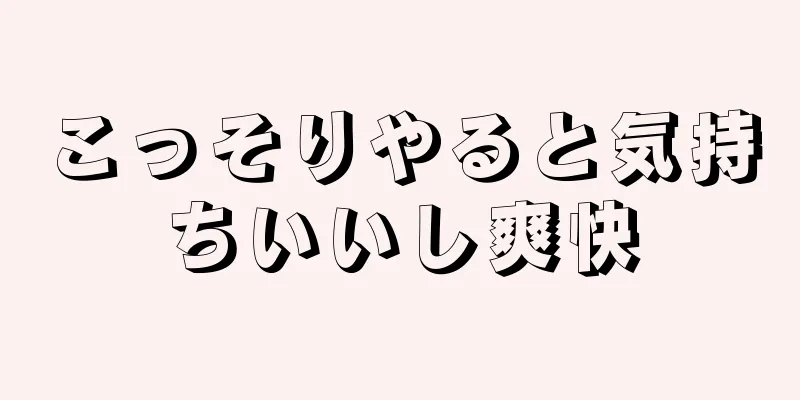 こっそりやると気持ちいいし爽快