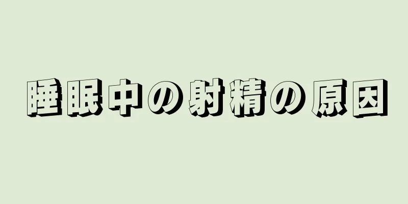 睡眠中の射精の原因