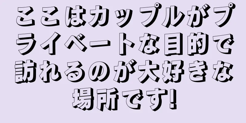 ここはカップルがプライベートな目的で訪れるのが大好きな場所です!