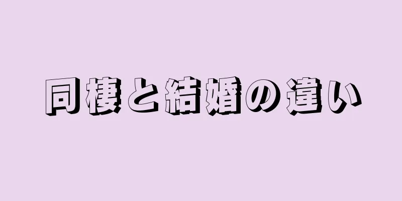 同棲と結婚の違い