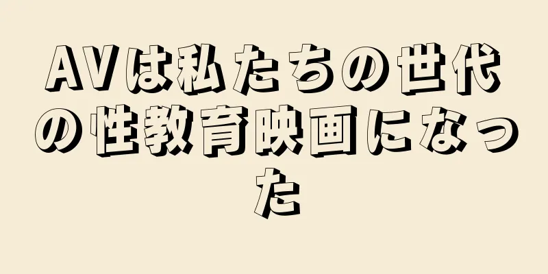 AVは私たちの世代の性教育映画になった