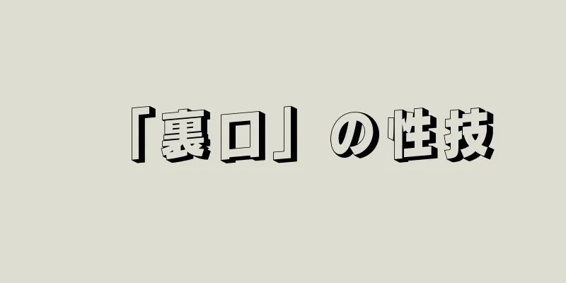 「裏口」の性技