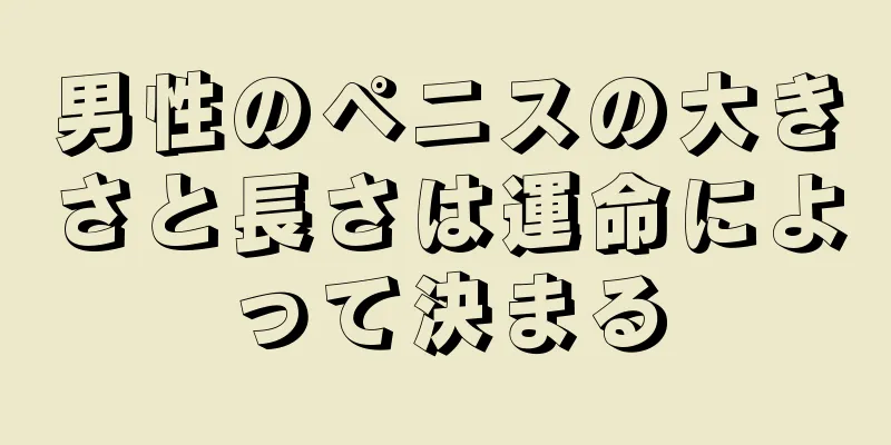 男性のペニスの大きさと長さは運命によって決まる
