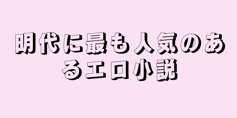 明代に最も人気のあるエロ小説