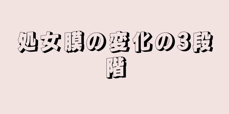 処女膜の変化の3段階
