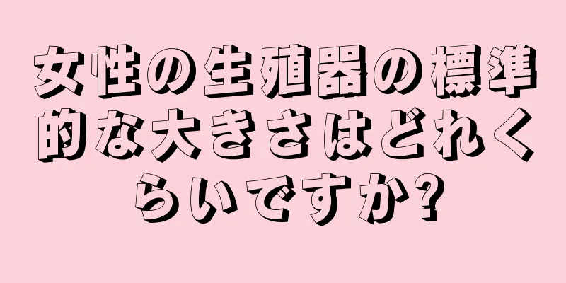 女性の生殖器の標準的な大きさはどれくらいですか?