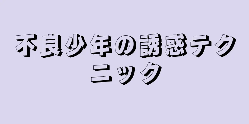 不良少年の誘惑テクニック