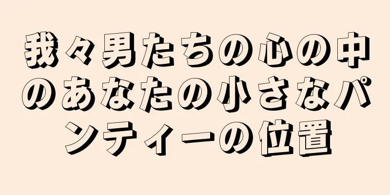 我々男たちの心の中のあなたの小さなパンティーの位置