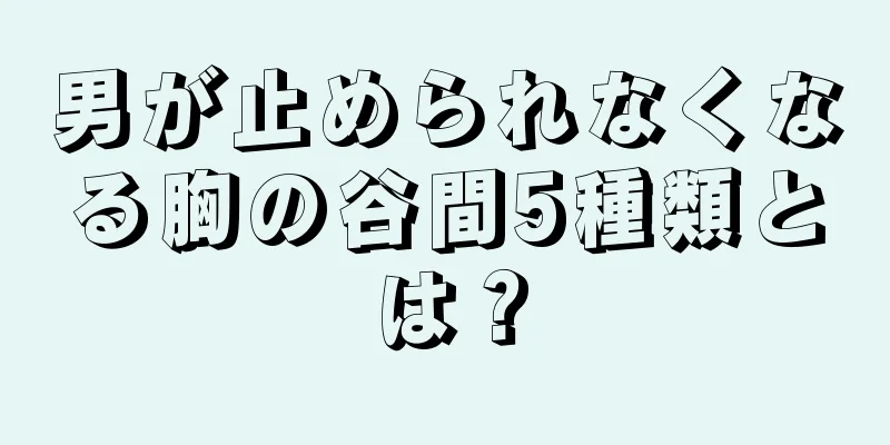男が止められなくなる胸の谷間5種類とは？