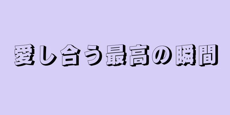 愛し合う最高の瞬間