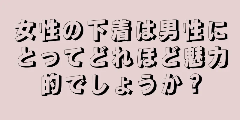 女性の下着は男性にとってどれほど魅力的でしょうか？