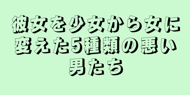 彼女を少女から女に変えた5種類の悪い男たち