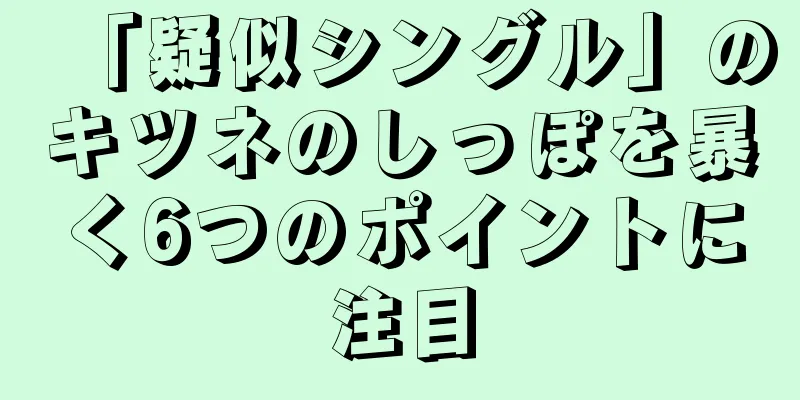 「疑似シングル」のキツネのしっぽを暴く6つのポイントに注目