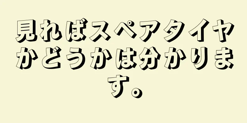 見ればスペアタイヤかどうかは分かります。