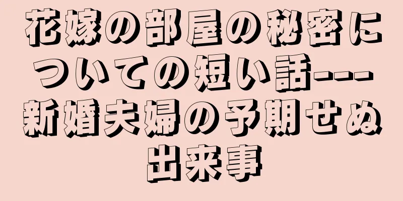 花嫁の部屋の秘密についての短い話---新婚夫婦の予期せぬ出来事